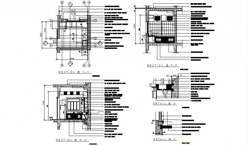 Working drawing kitchen detail dwg file