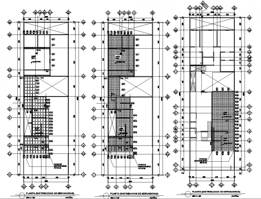 Working drawing of apartment building in dwg file.