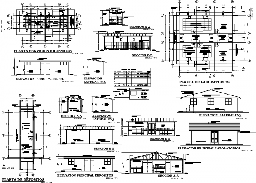 Working drawing of house in dwg file.