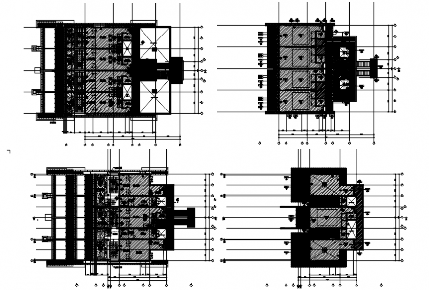 Working drawing of housing area floor plan in AutoCAD