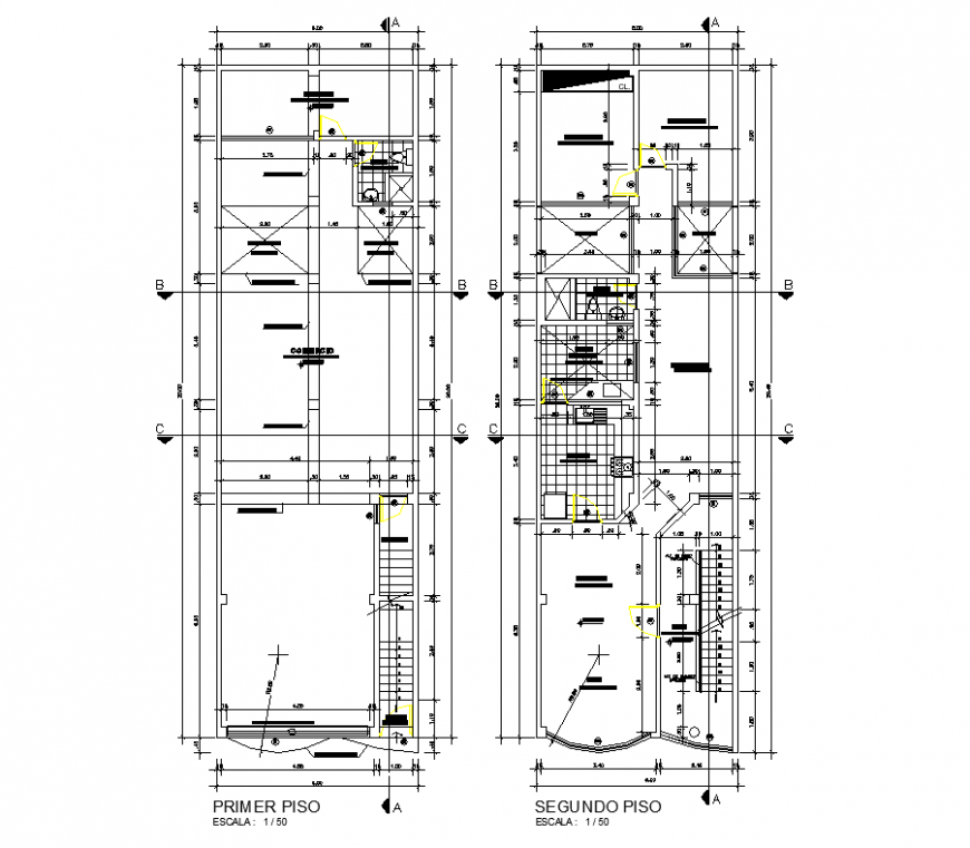 Working drawing of raw house in dwg file.