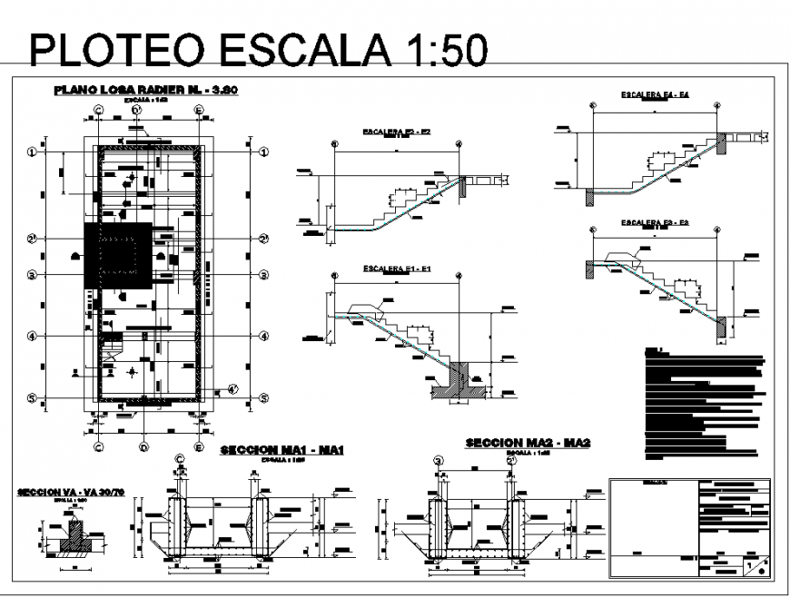 Working drawing with structure of building in dwg file.