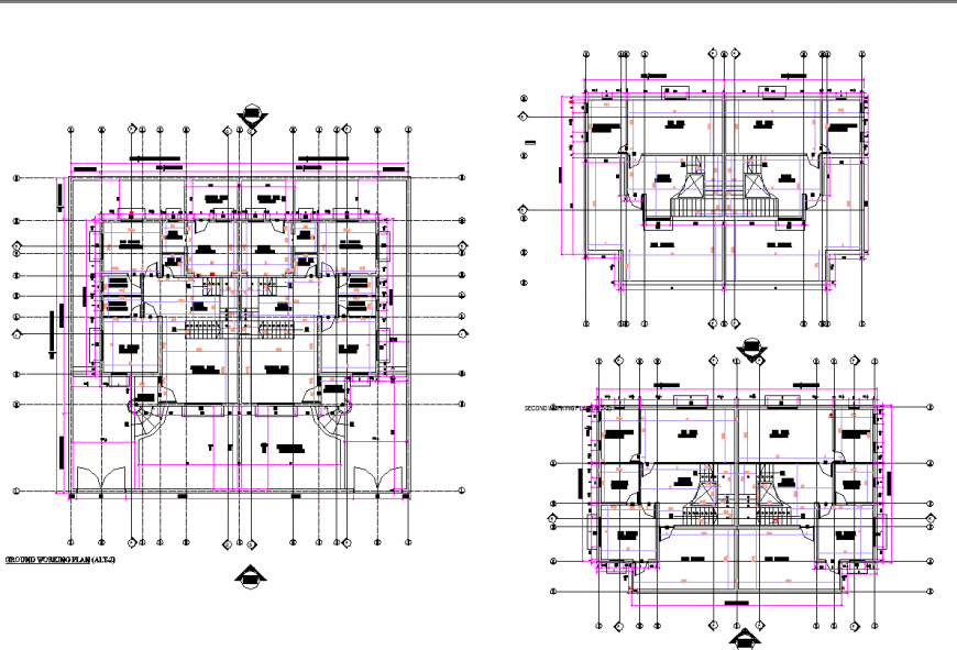 Working housing plan autocad file