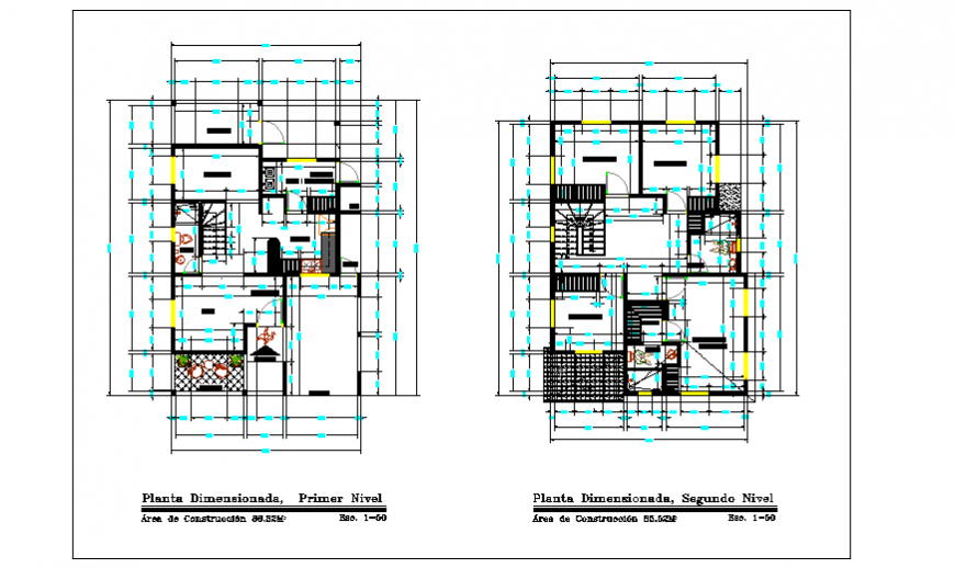 Working layout of single family home design drawing