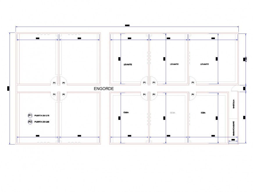 Working pig farm plan layout file