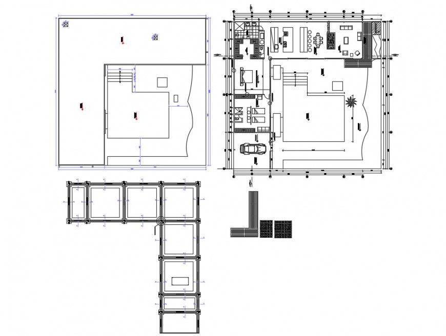 Working plan detail of house 2d view CAD block autocad file