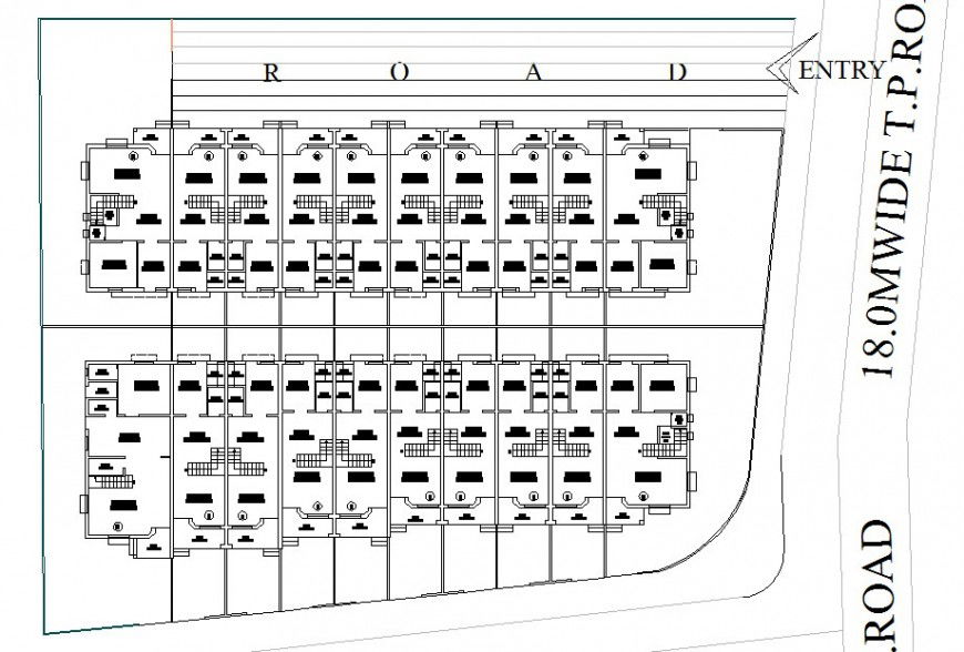 Working Plan detail of office building 2d view layout CAD block autocad file