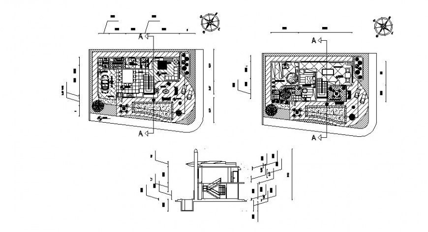 Working plan of an Apartment detail 2d view layout file in dwg format
