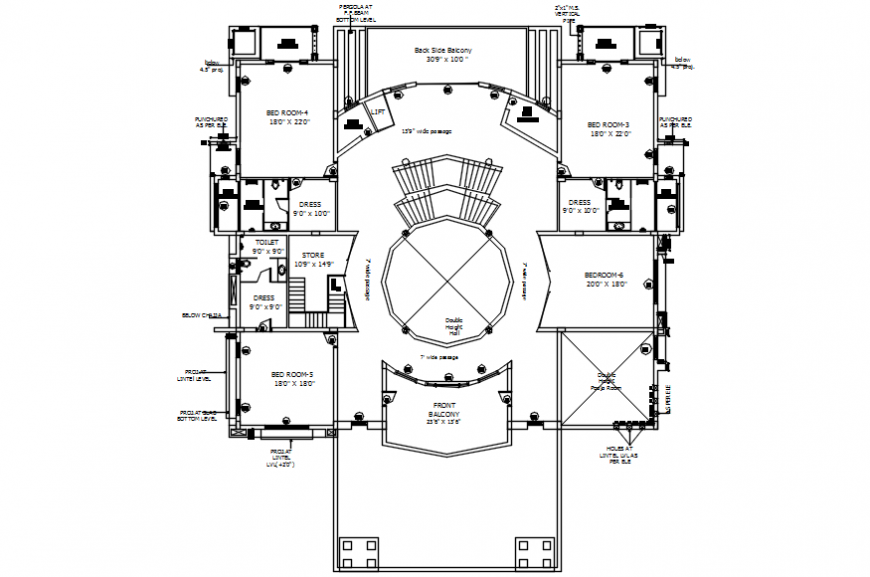 Working plan of apartment in AutoCAD file
