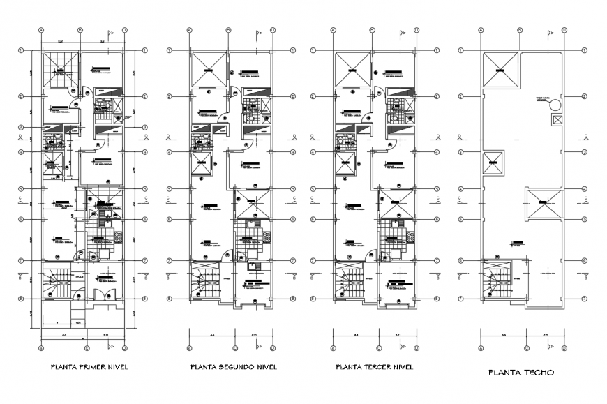 Working plan of residential building units autocad file