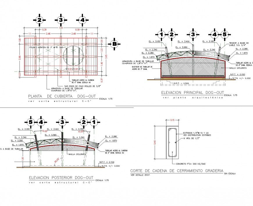 Working roof place plan layout file