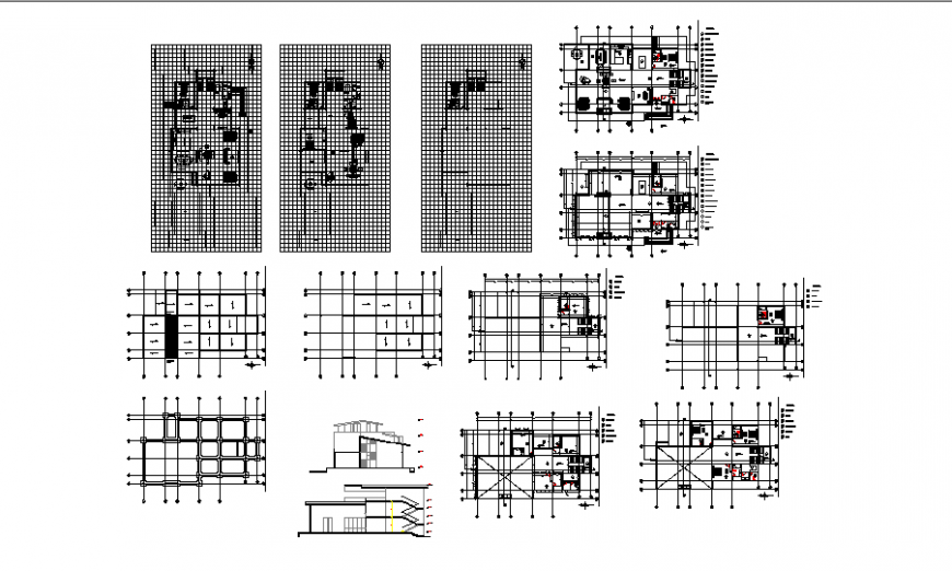 Villa House Working Plan Layout DWG File Download