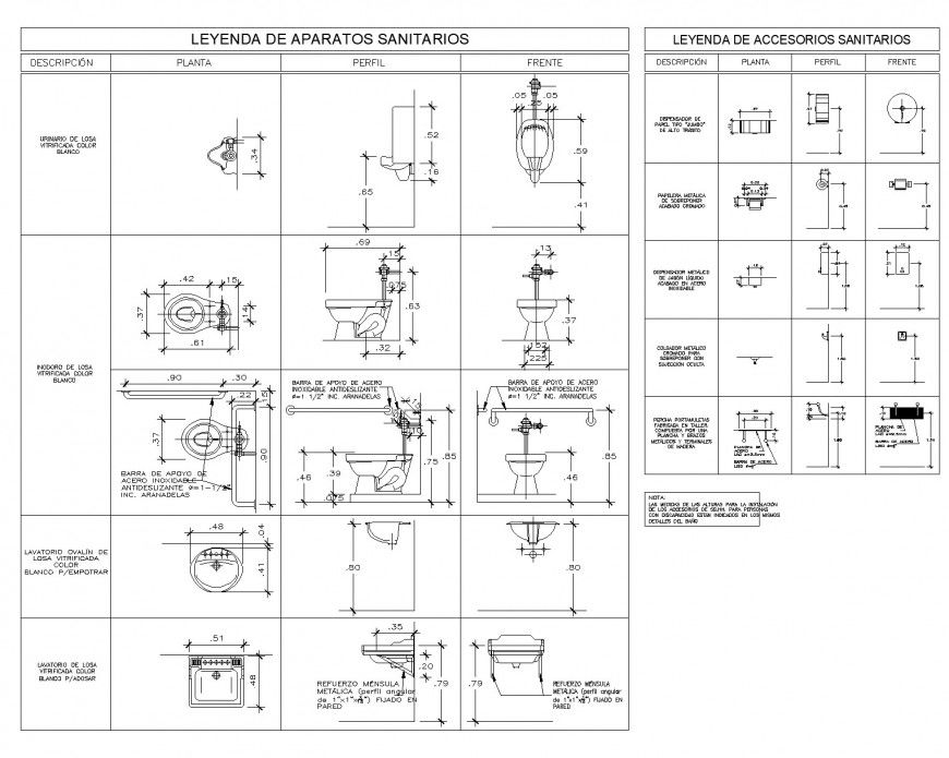 Working water closed, sink and urinal plan dwg file