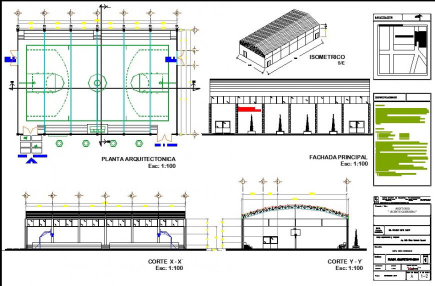 Workshop plan, elevation and section layout file
