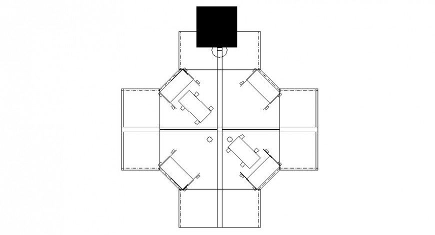 Workstation table desk drawings 2d view elevation autocad file