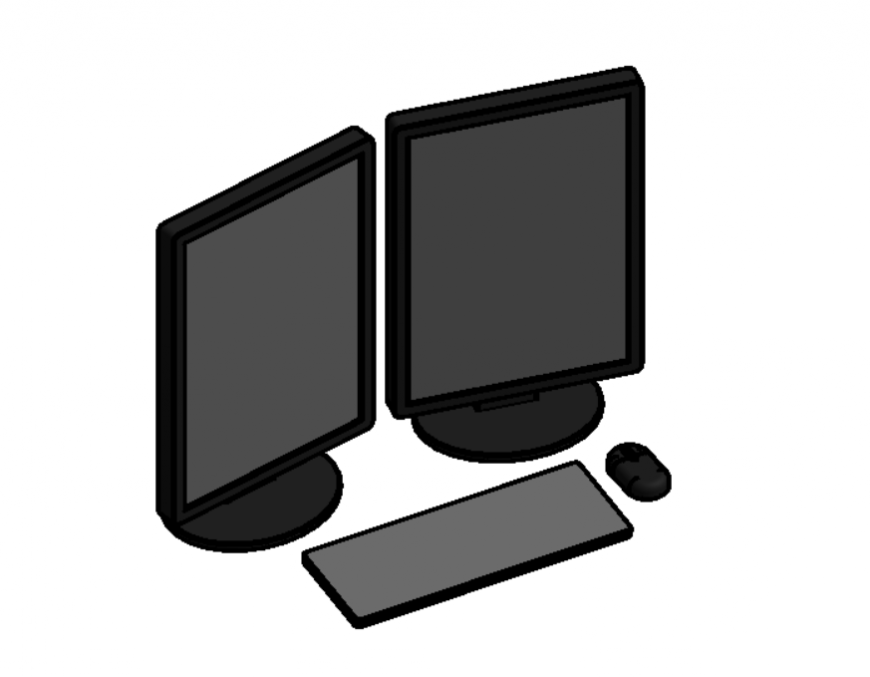 X-ray monitor detail 3d model elevation 3d max file