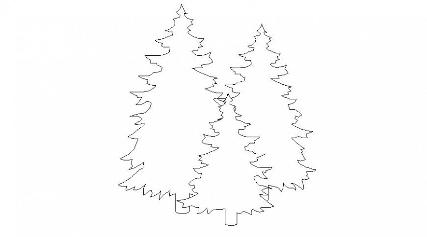 Xmas Christmas tree details Drawing of landscaping units in autocad