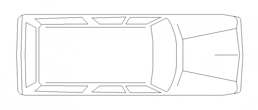 XUV car roof view elevation block cad drawing details dwg file