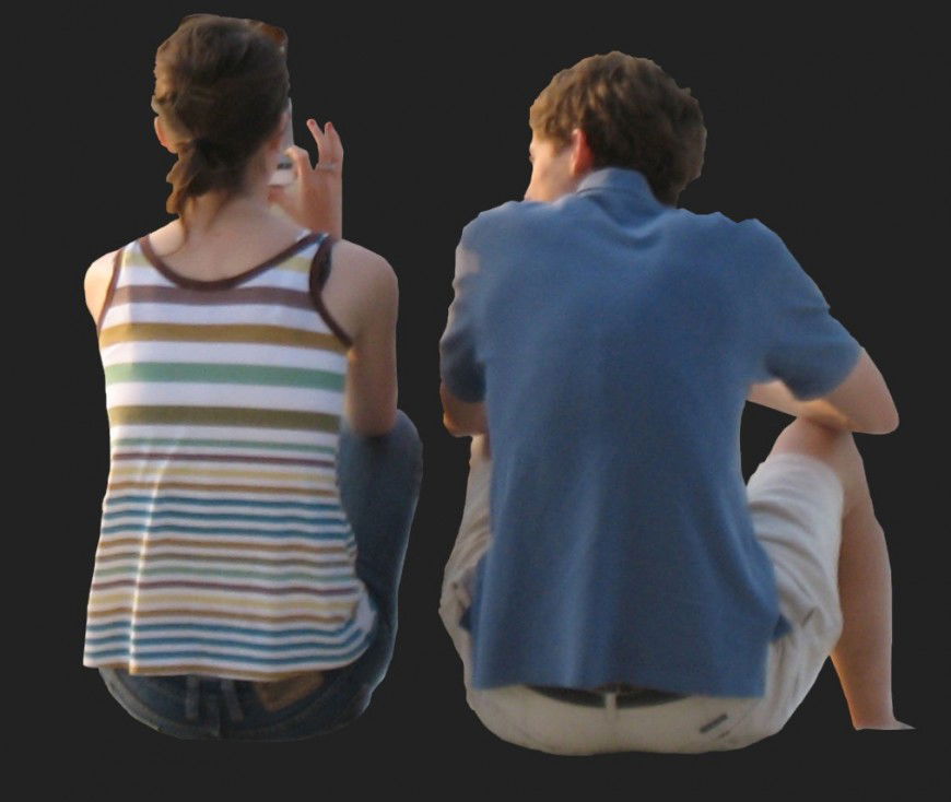 Young boy and girl 3d model detail layout JPEG file