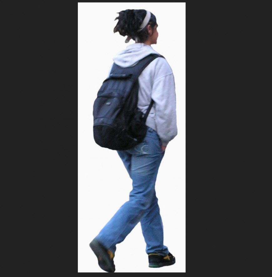 Young Girl 3d model layout CAD blocks photo file