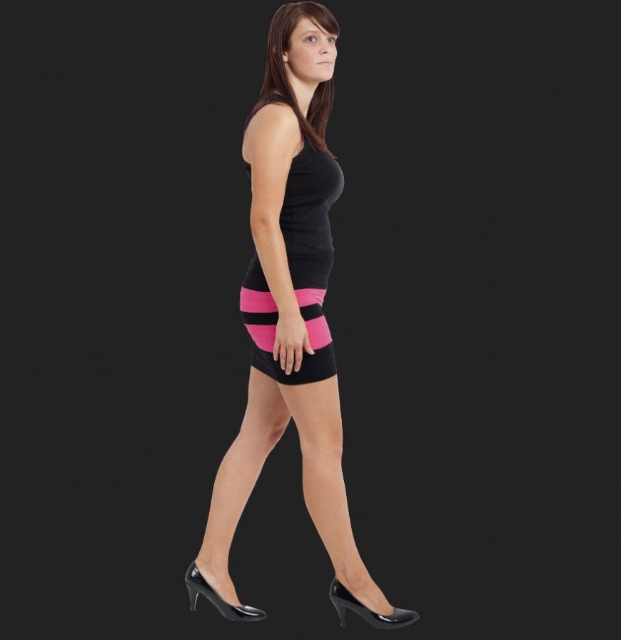 Young girl 3d model layout JPEG file