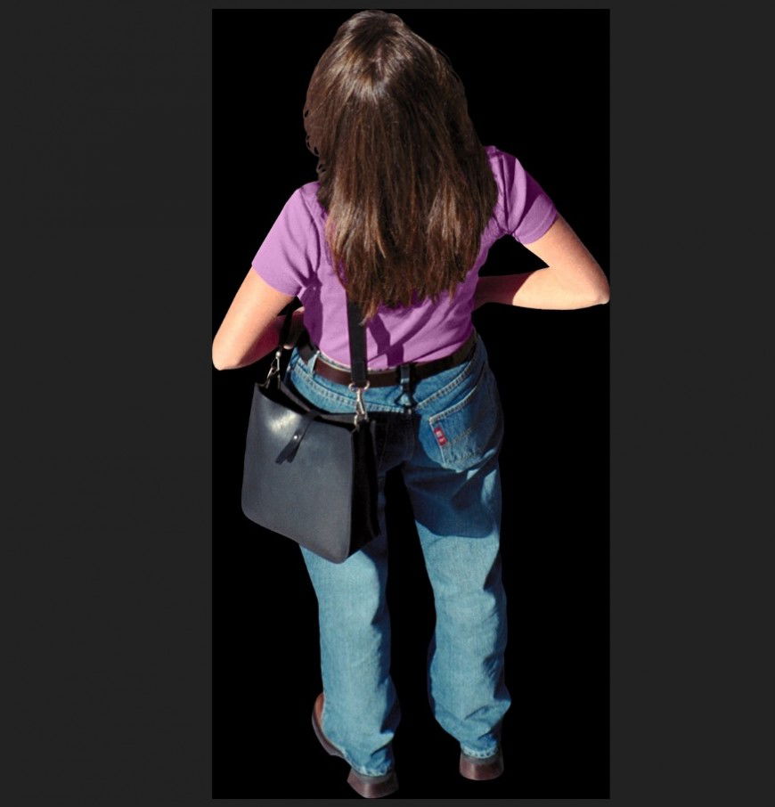 Young girl detail 3d model CAD blocks layout JPEG file