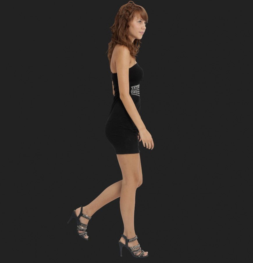 Young girl detail 3d model layout photo file