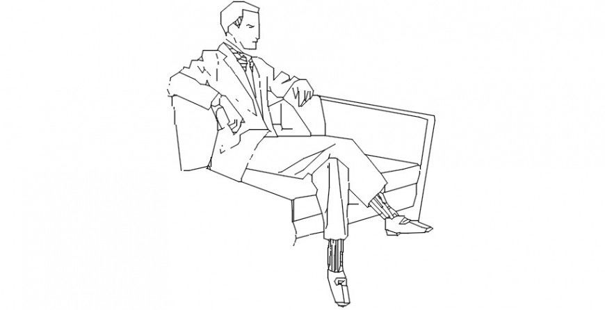 Young men people units drawings details autocad file