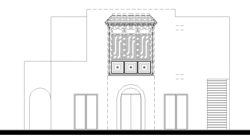 Zarukha design elevation drawing in dwg file.