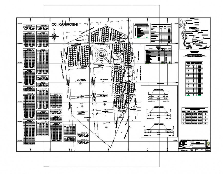 Zonal area mapping detail 2d view layout CAD construction blocks autocad file