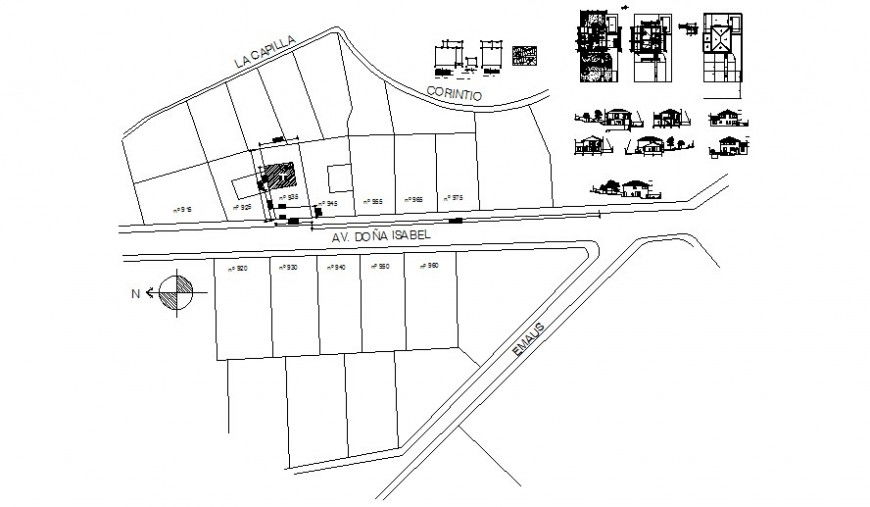 Zonal details of an area drawing in autocad
