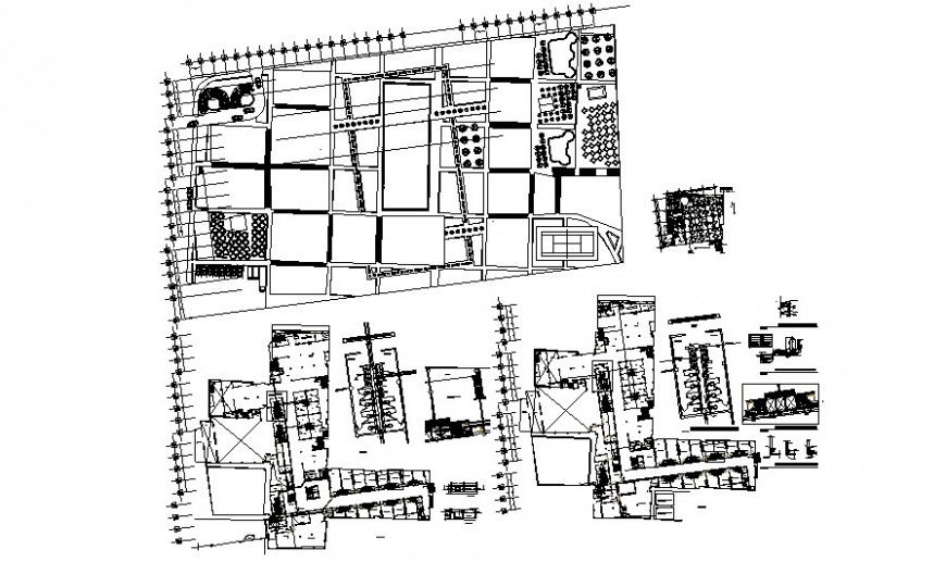 Zonal division area drawings detail 2d view autocad file