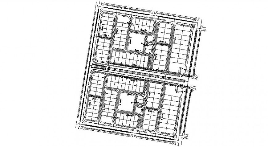 Zonal division details and other landscaping details in autocad