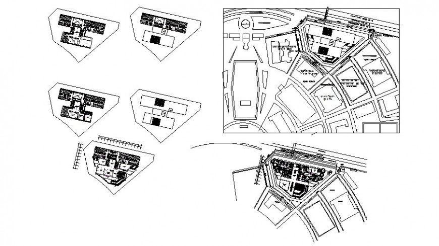 Zonal division of an area 2d drawing layout in autocad