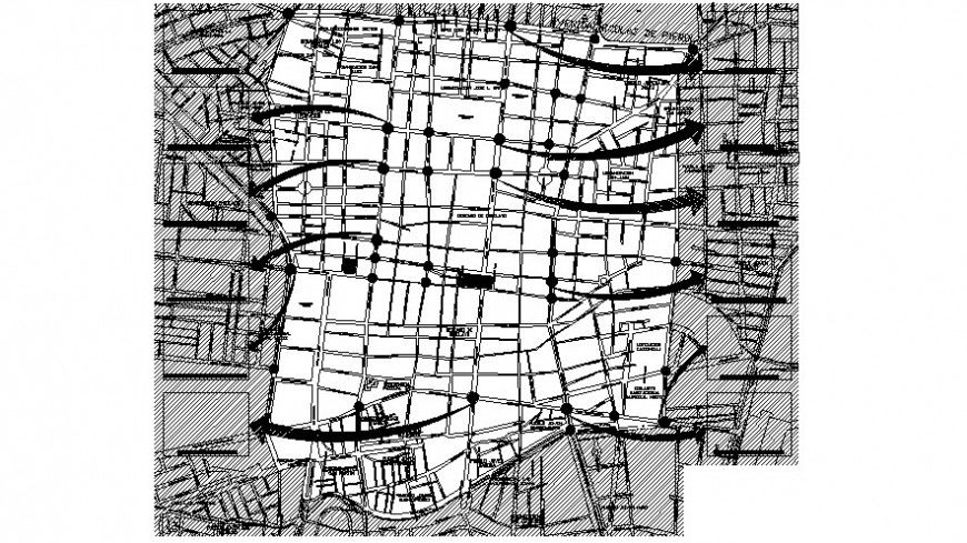Urban Zonal Mapping 2D View for Landscaping Area CAD Blocks 