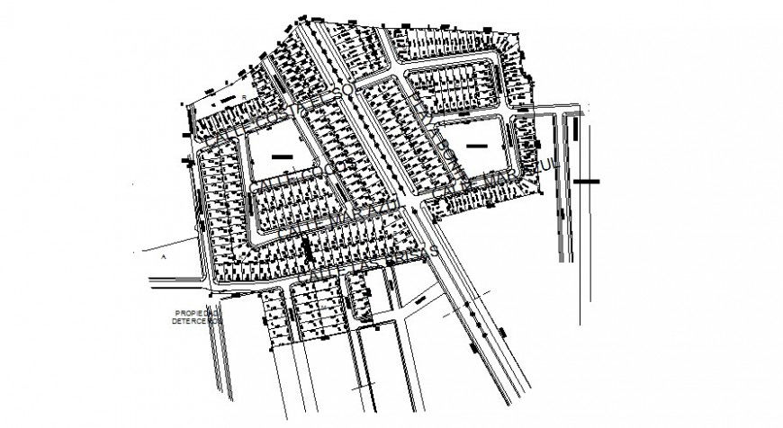 Zonal mapping details of a topography area drawings in autocad software