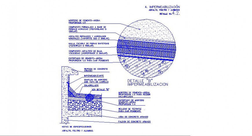 Zone wall section and constructive structure cad drawing details dwg file