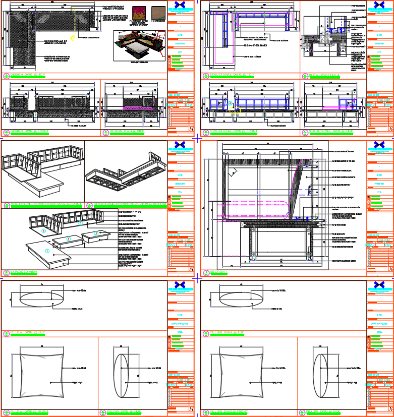 Modular Sofa Drawing with Section Detail in AutoCAD File