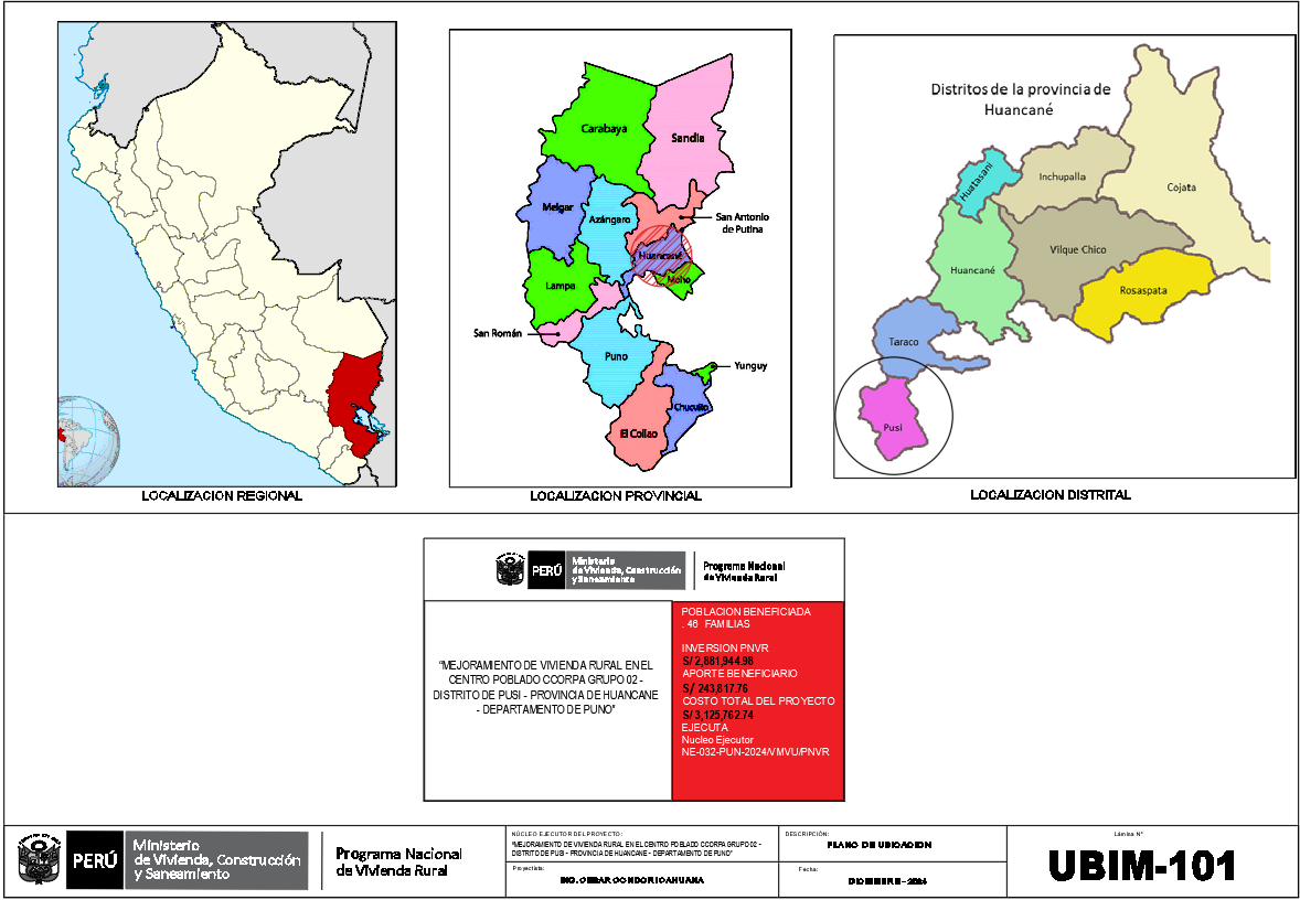 Rural Housing Project Location Plan Puno Peru