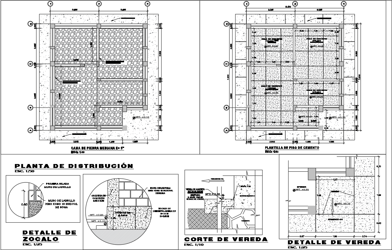 Construction Distribution Plan with Structural Details