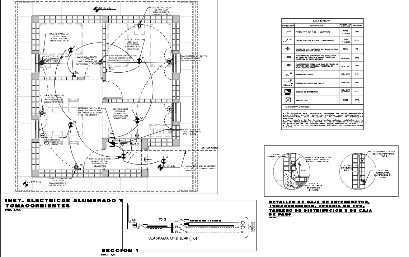 Electrical Installation Plan for Lighting and Outlets