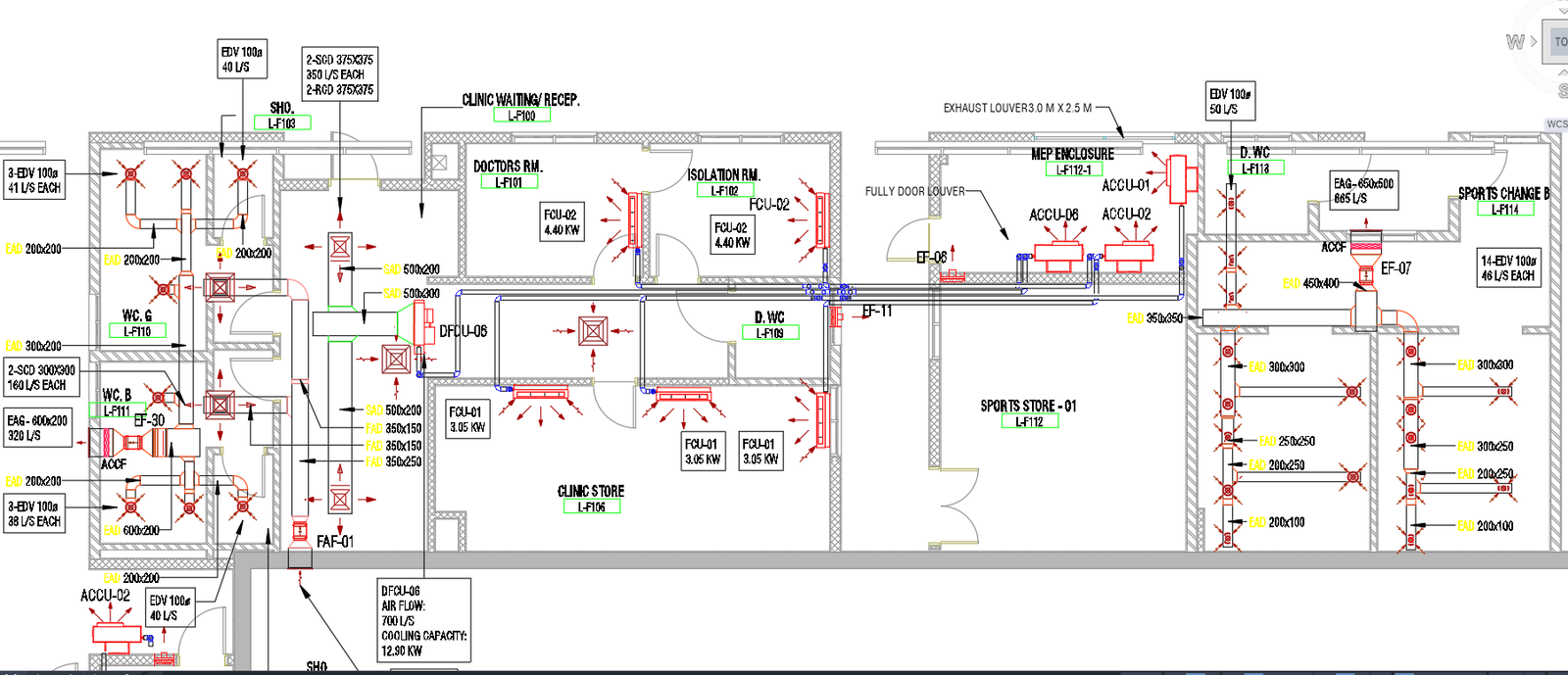 Commercial HVAC layout plan CAD DWG files