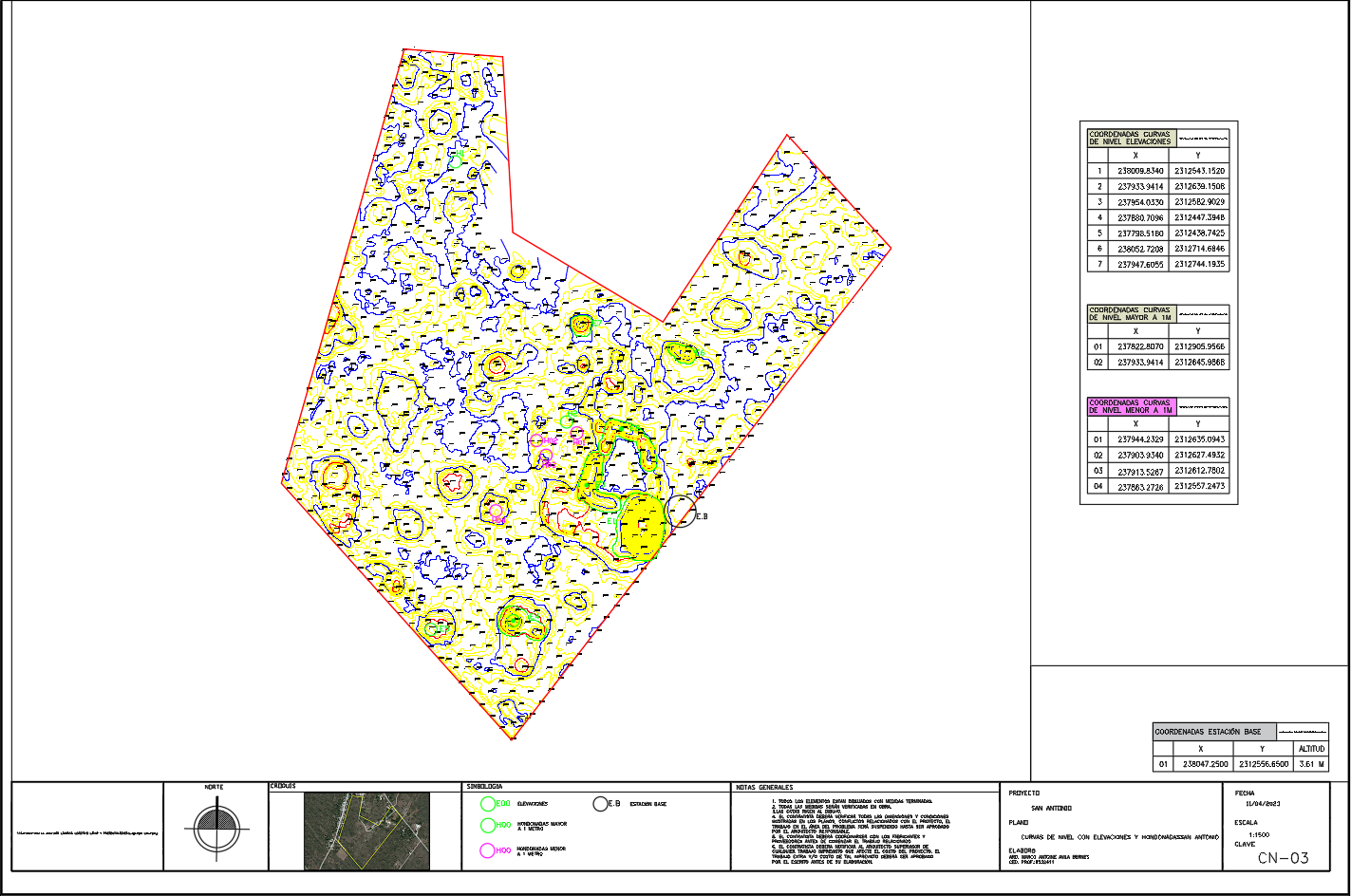 Topographic Survey Contour Map DWG CAD Files