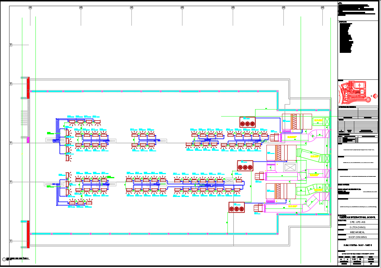 School HVAC CAD Files with Mechanical Layout and DWG Plans