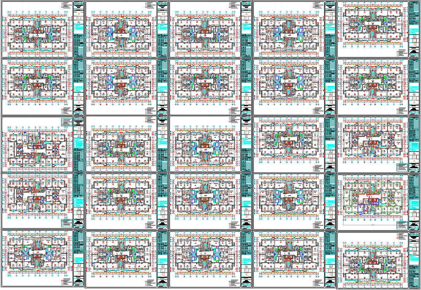 Complete Housing Project Layout Plans with Utilities and Design Detail