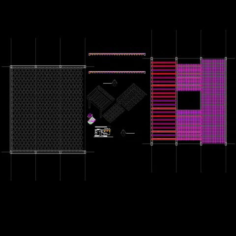 Waffle Slab Plan AutoCAD File with Structural Layout and Details