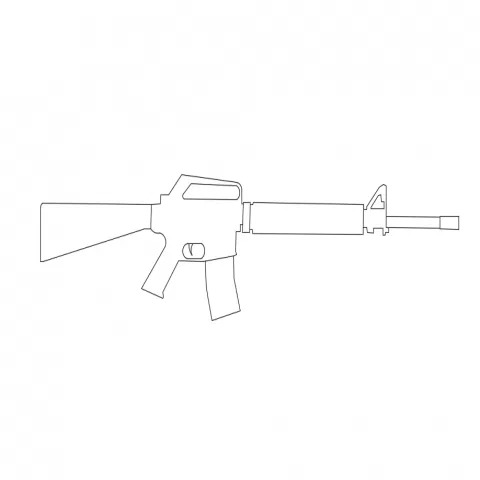 Creative Gun Side View CAD Block DWG File for Design and Drafting