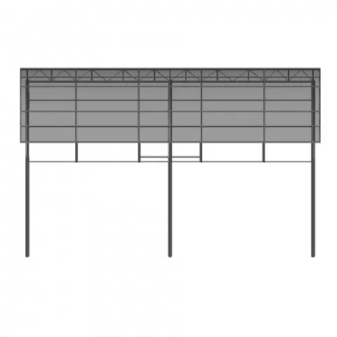 Metal Structure Car Park Canopy DWG File with Detailed CAD View