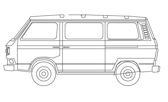 Mini Bus Van CAD Blocks DWG File Download for AutoCAD and Designers