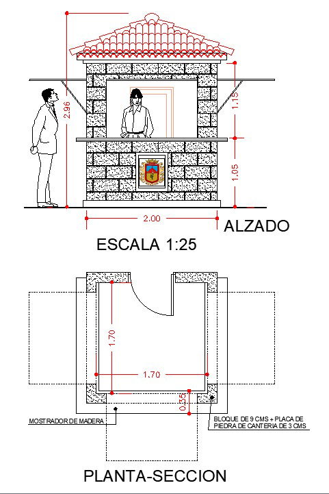 Security Cabin Design DWG Drawing for Modern Architecture Projects